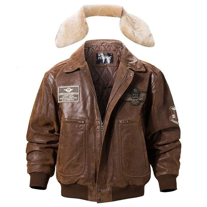 Ansicht 10 — Steampunk-Jacke – Fliegerstil aus Leder