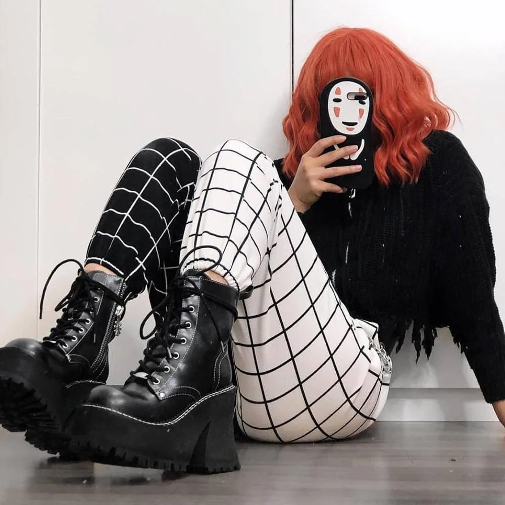 Ansicht 3 — Hose für Damen – Gothic schwarz und weiß