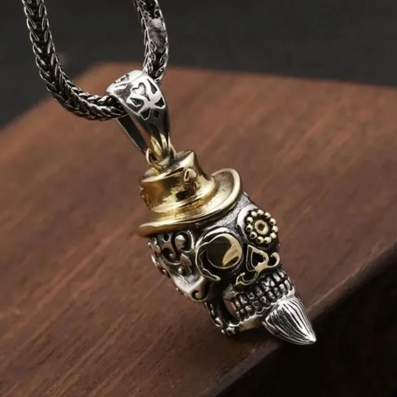 Ansicht 4 — Steampunk-Halskette – Totenkopf