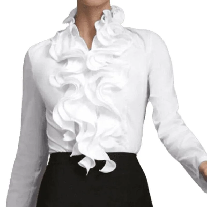 Bluse für Damen – viktorianisch Rüschenkragen Bluse für Damen – viktorianisch Rüschenkragen