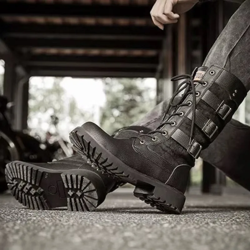 Ansicht 4 — Steampunk-Stiefel – Motorradstil