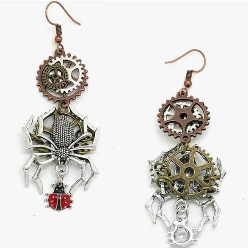 Ansicht 2 — Steampunk-Ohrringe – Spinne