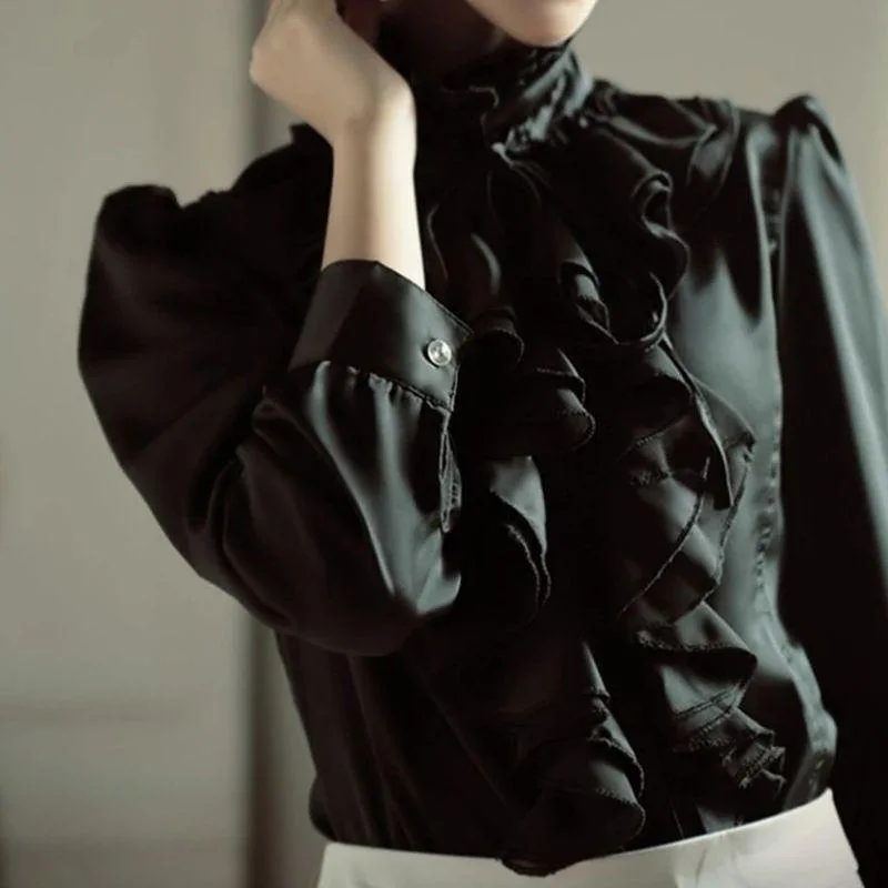 Ansicht 2 — Steampunk-Bluse für Damen – schwarz