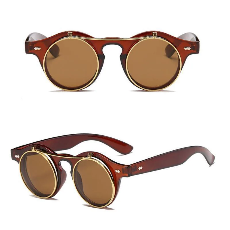 Ansicht 4 — Steampunk-Sonnenbrille – Klappgläser – Modell 2