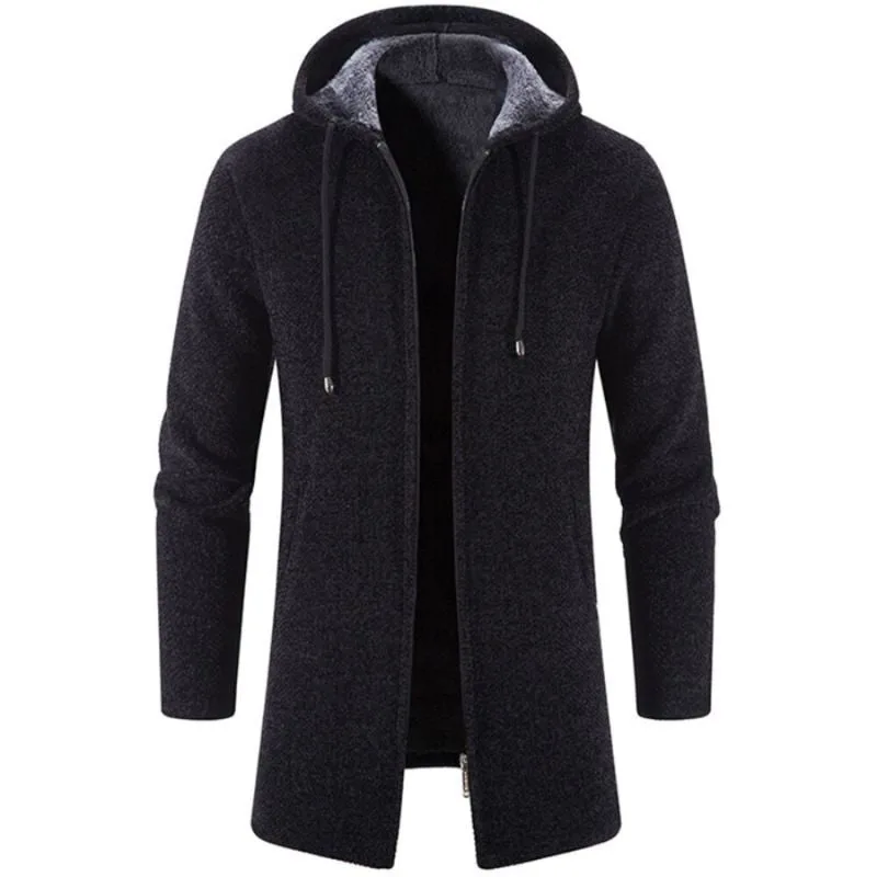 Strickjacke für Herren – mit Kapuze