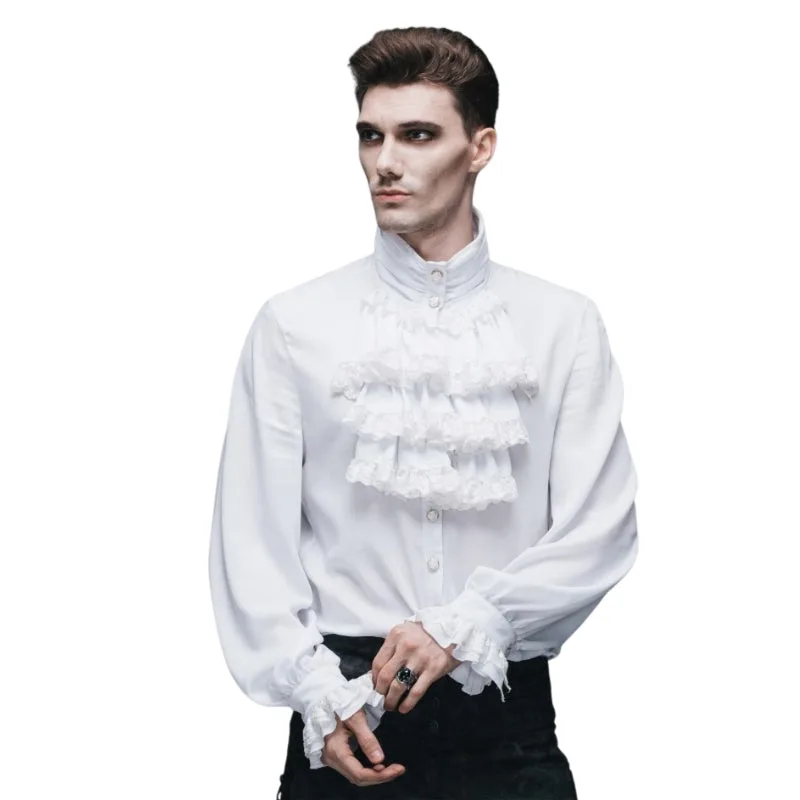 Hemd für Herren – weiß mit Jabot