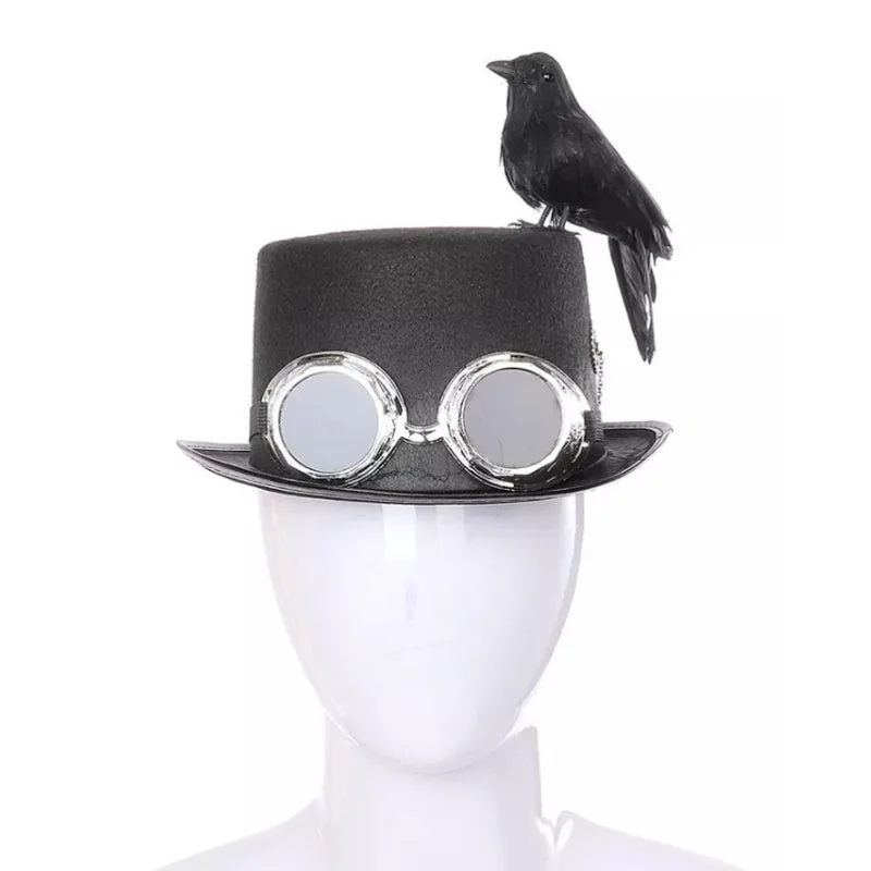 Ansicht 7 — Steampunk-Hut – mit Vogel