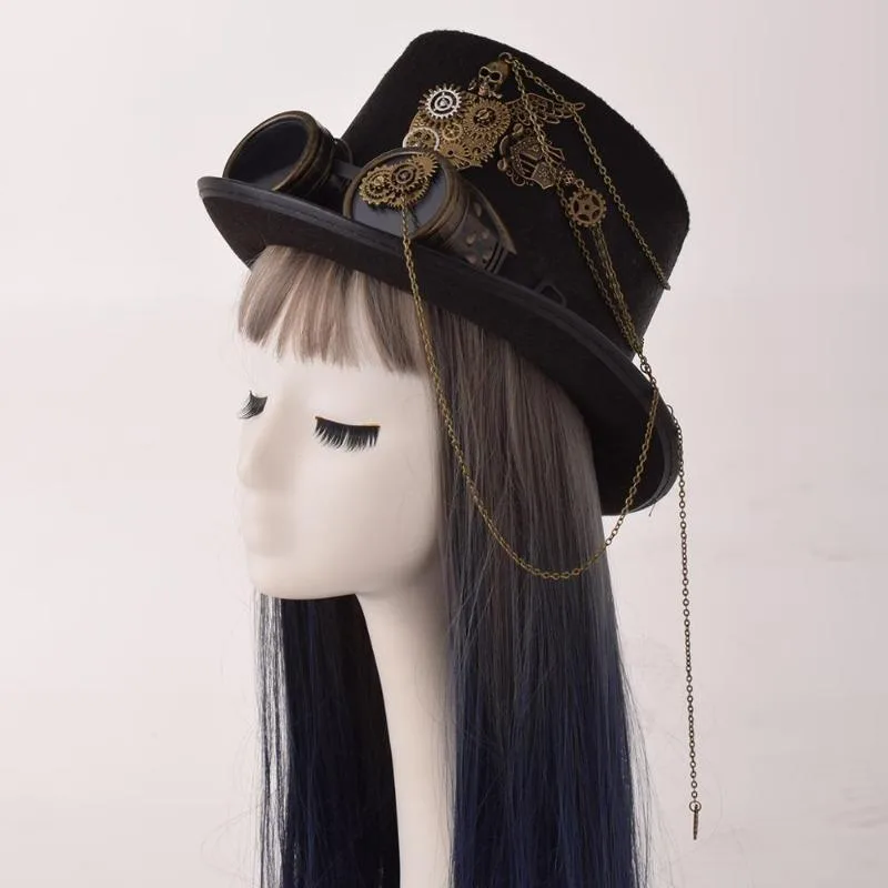 Ansicht 5 — Steampunk-Hut – mit Kette