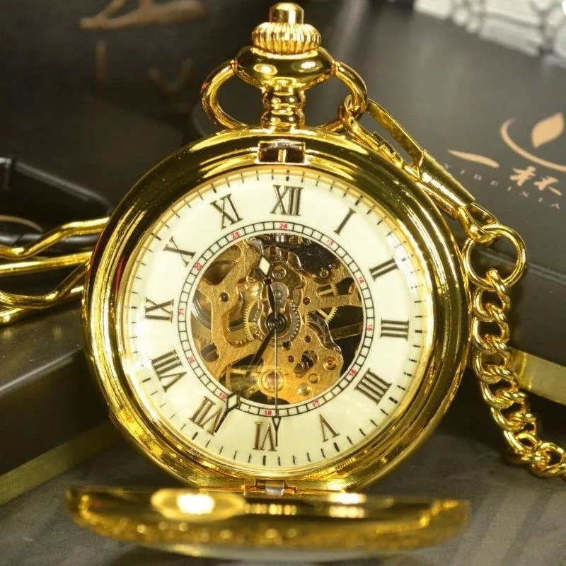 Ansicht 4 — Taschenuhr – mit Sprungdeckel goldfarben