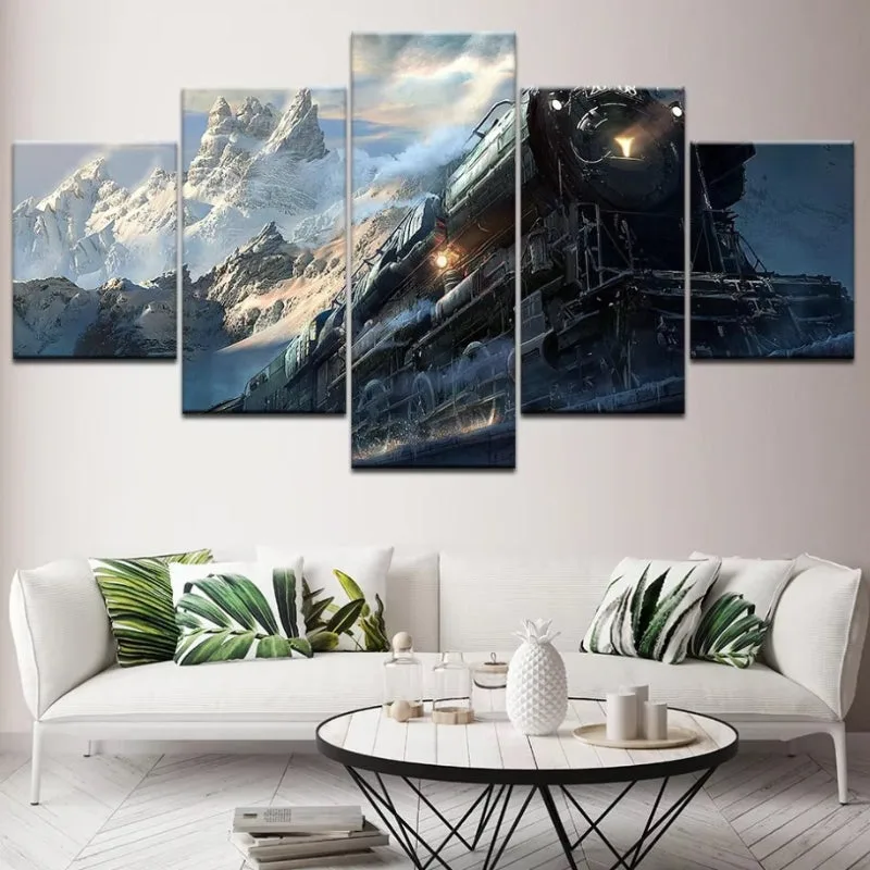 Ansicht 2 — Steampunk-Wandbild – Zug Dampf