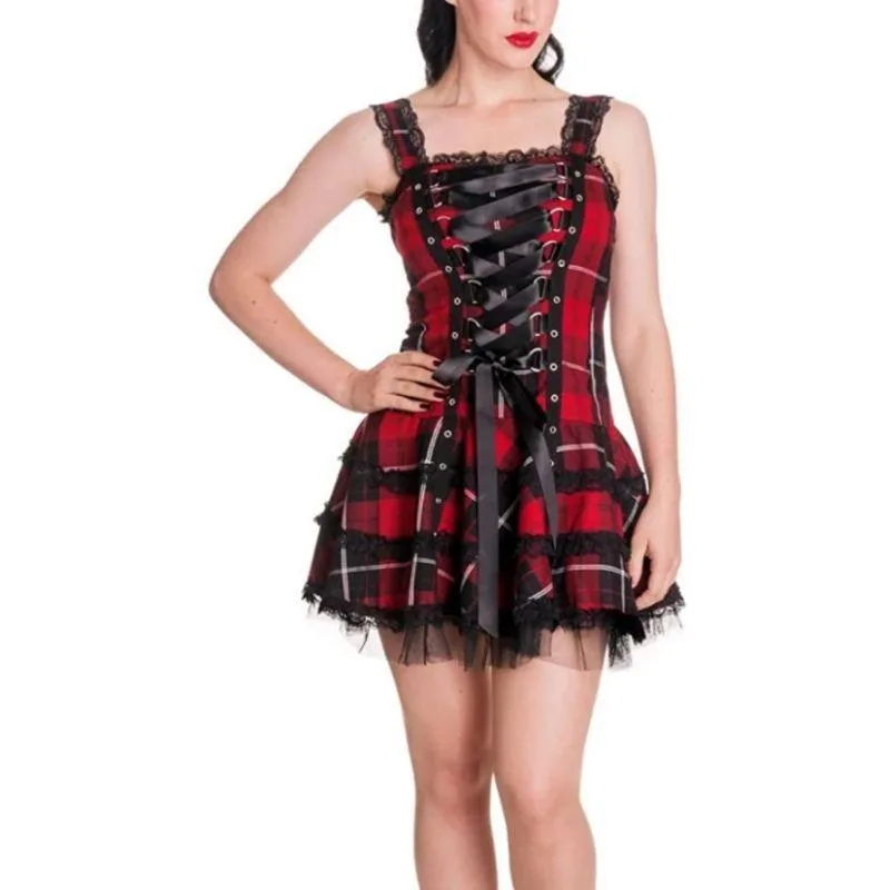 Steampunk-Kleid – Schottenmuster Gothic Steampunk-Kleid – Schottenmuster Gothic