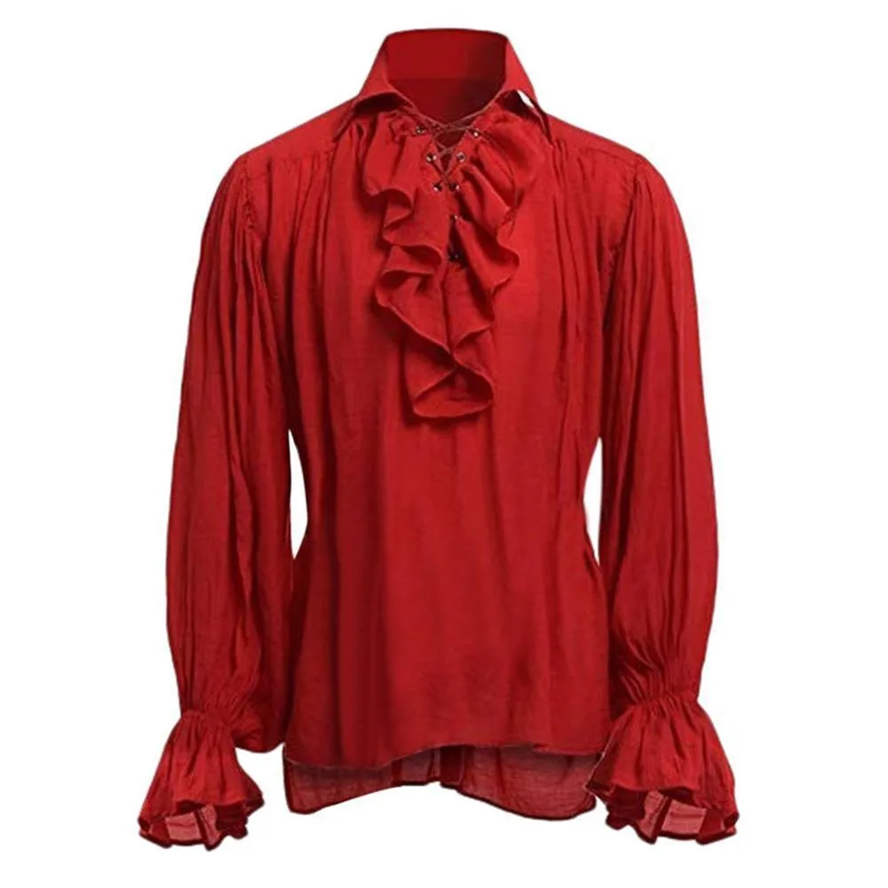 Steampunk-Hemd für Herren – rot Steampunk-Hemd für Herren – rot