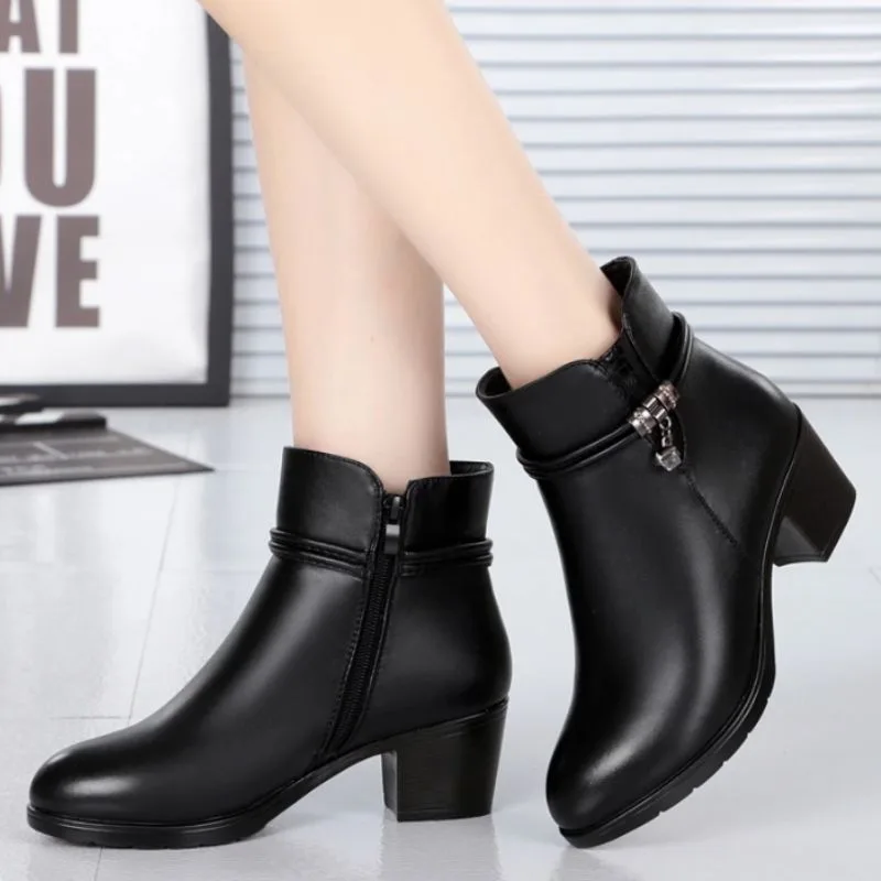 Ansicht 2 — Stiefeletten – aus PU schwarz Absatz 5 cm