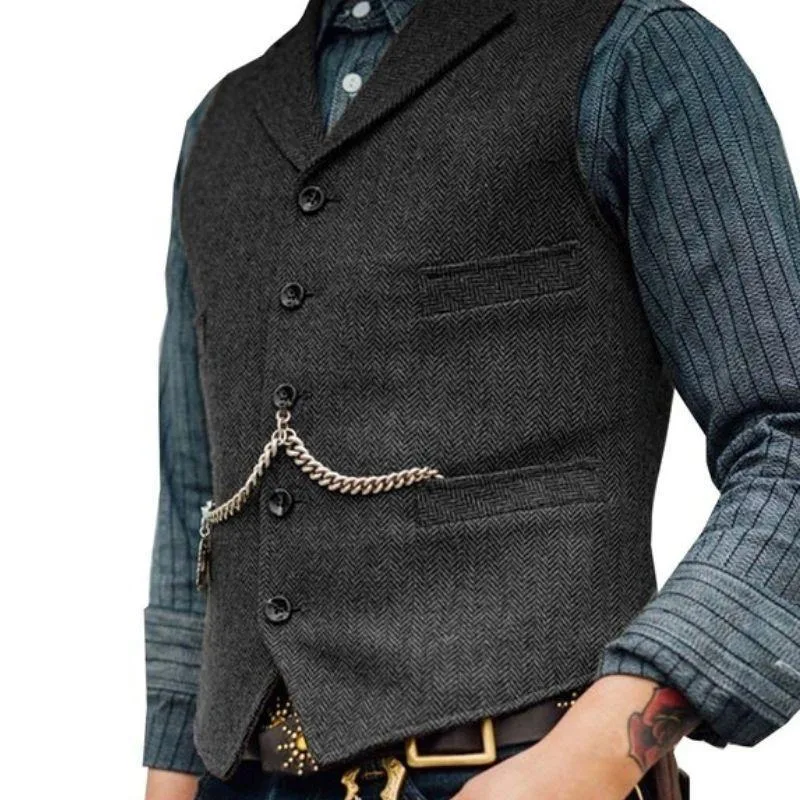 Steampunk-Weste für Herren – ärmellos