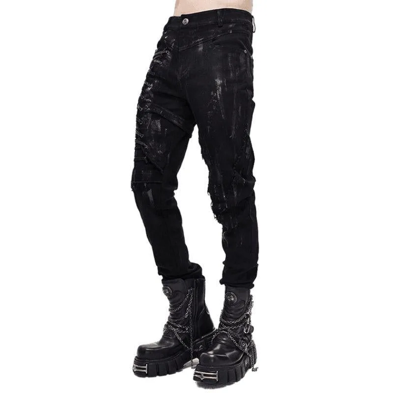 Ansicht 4 — Steampunk-Jeans für Herren – Gothic