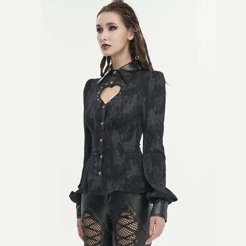 Ansicht 9 — Steampunk-Bluse – Offener Kragen