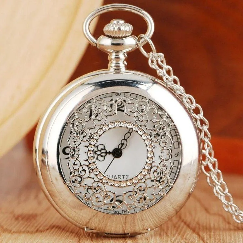 Ansicht 6 — Taschenuhr für Damen – Anhänger silberfarben