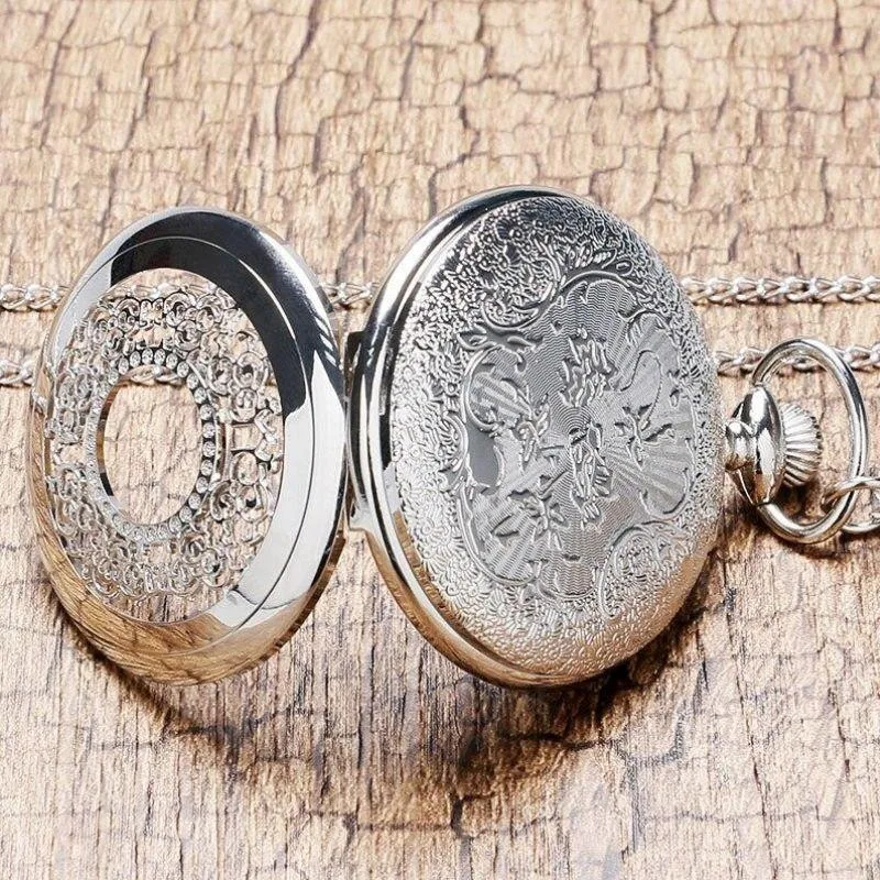 Ansicht 2 — Taschenuhr für Damen – Anhänger silberfarben