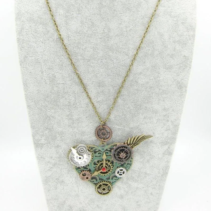 Ansicht 4 — Steampunk-Halskette – Herz