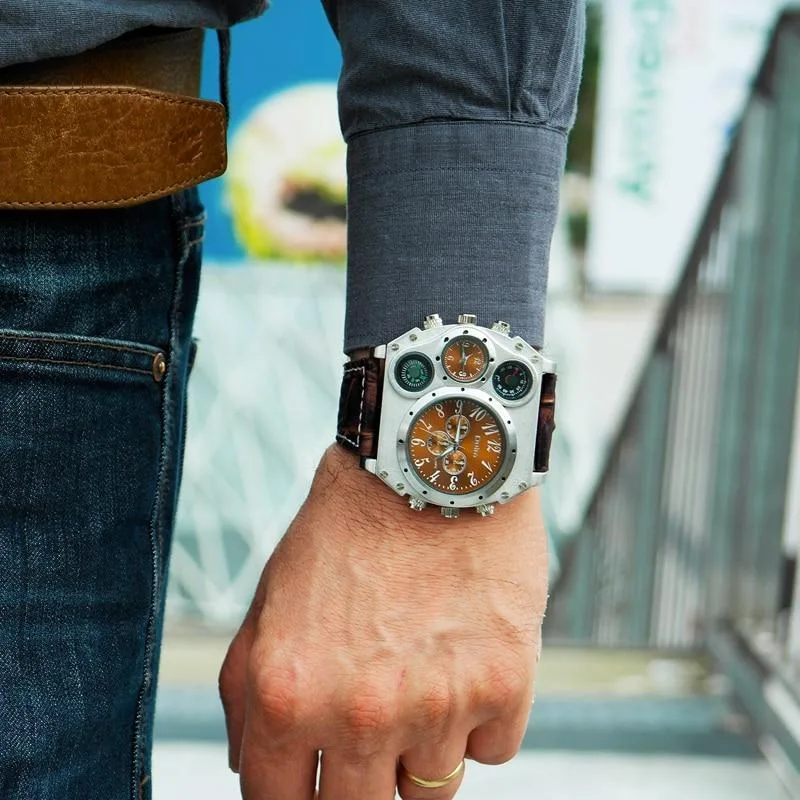 Ansicht 7 — Steampunk-Uhr für Herren – Kompass