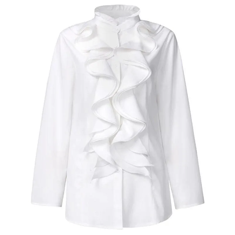 Bluse für Damen – viktorianisch Rüschenkragen