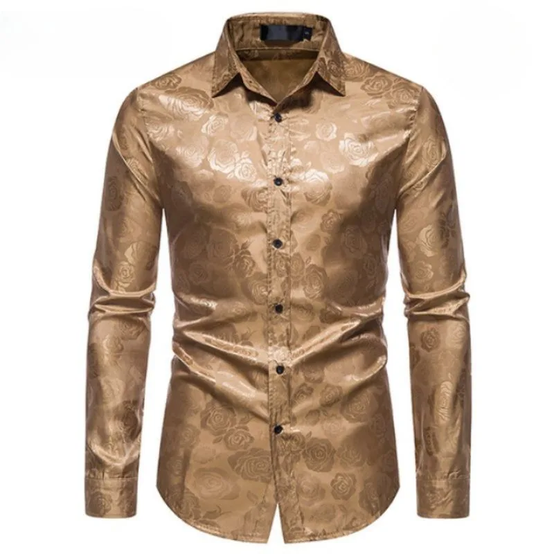 Hemd für Herren – Blume goldfarben