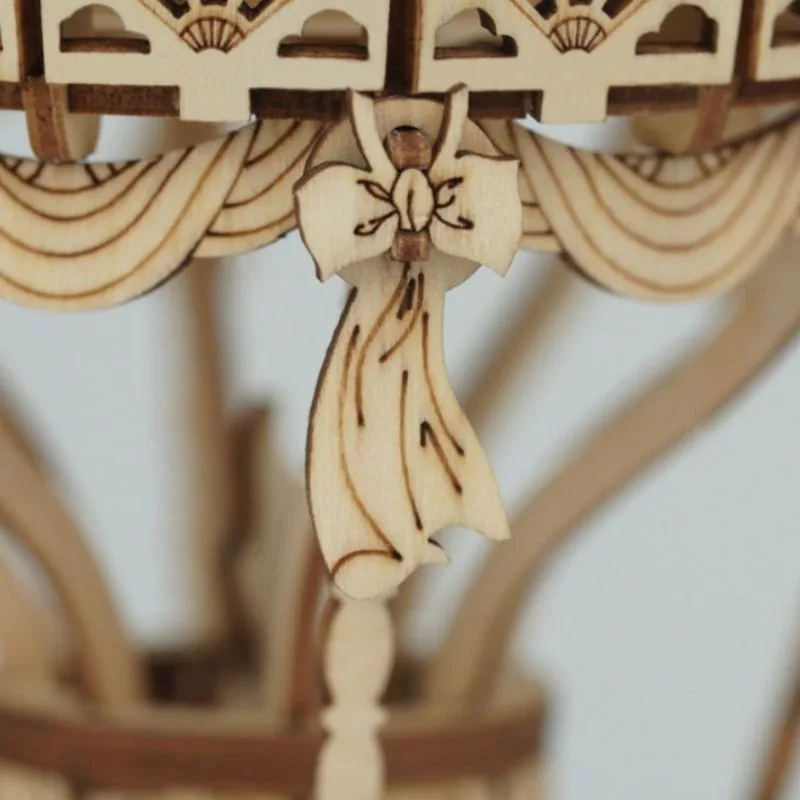 Ansicht 4 — Steampunk-Modellbausatz – Heißluftballon Holz