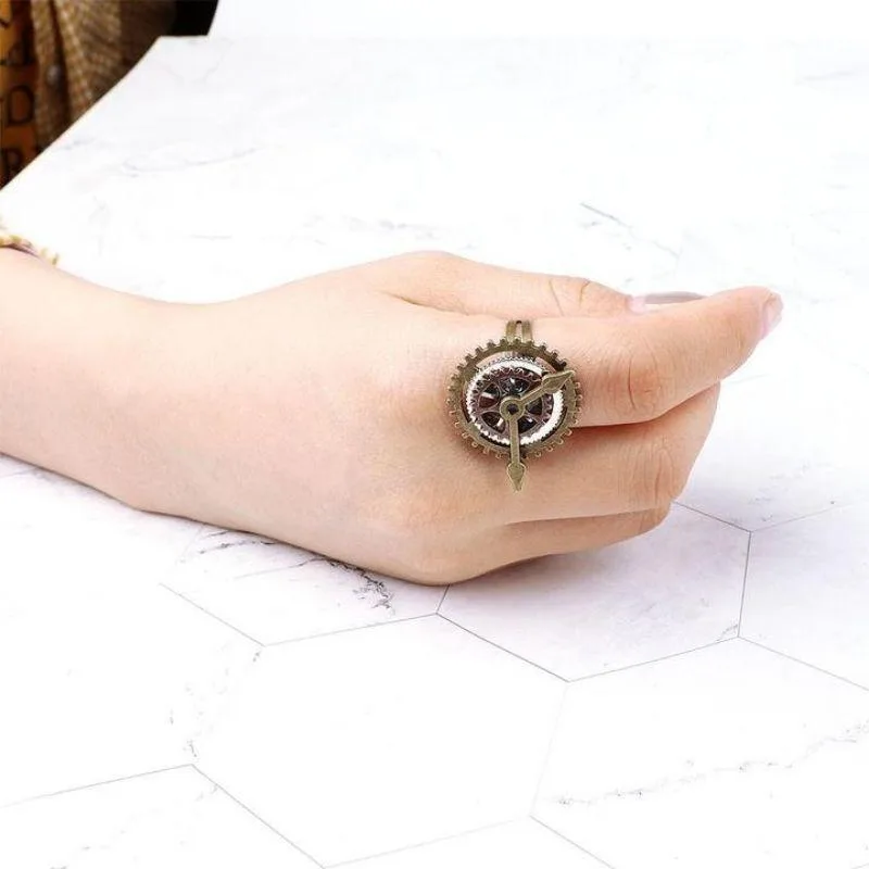 Ansicht 2 — Steampunk-Ring – Uhr