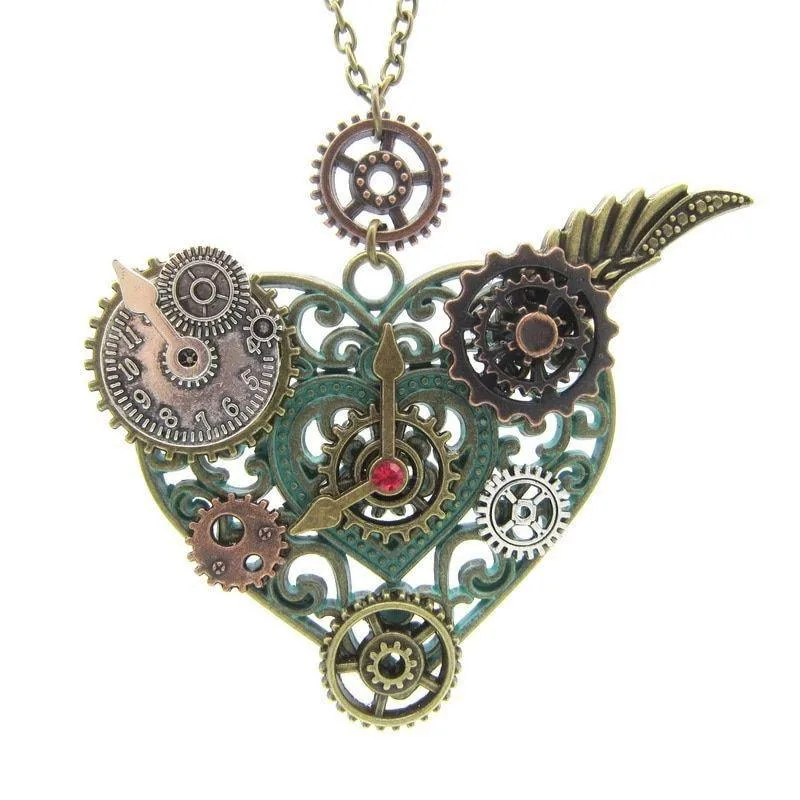 Steampunk-Halskette – Herz