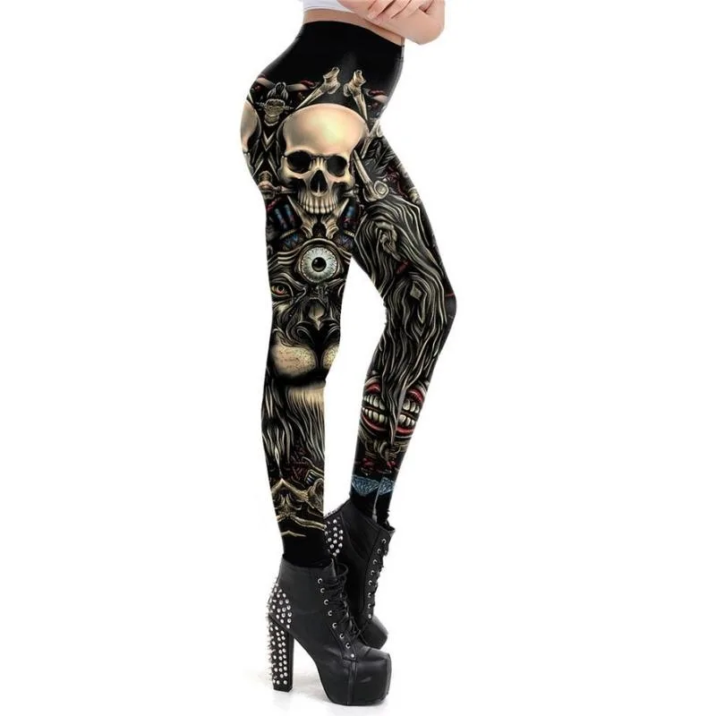 Ansicht 2 — Leggings – Totenkopf