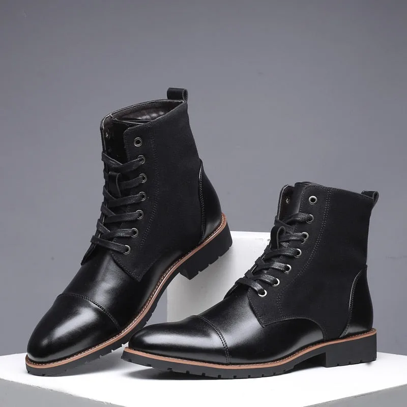 Ansicht 3 — Stiefeletten – schwarz mit Schnürung