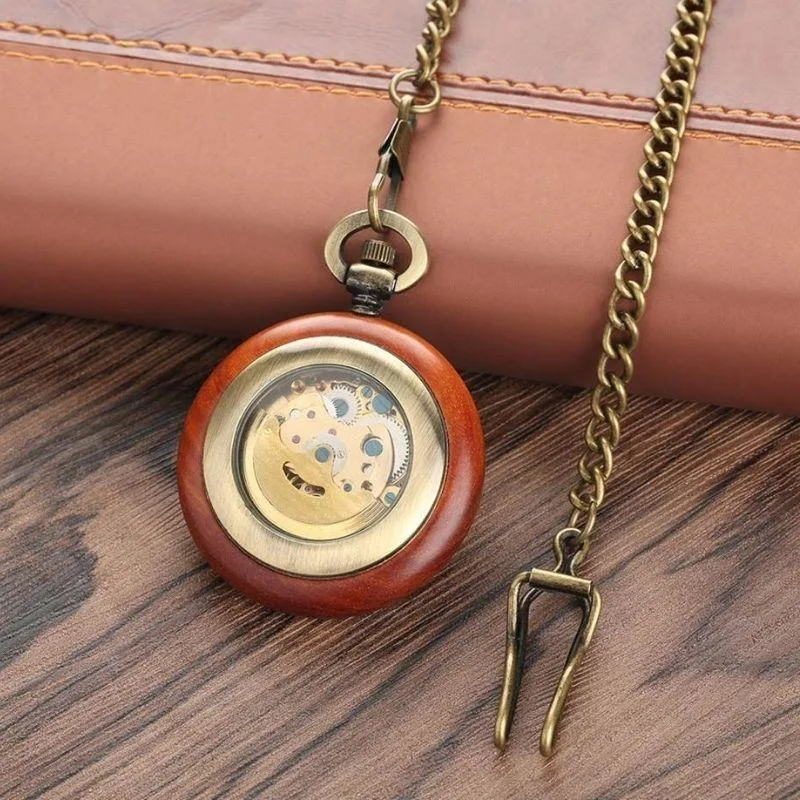 Ansicht 3 — Steampunk-Taschenuhr – aus Holz