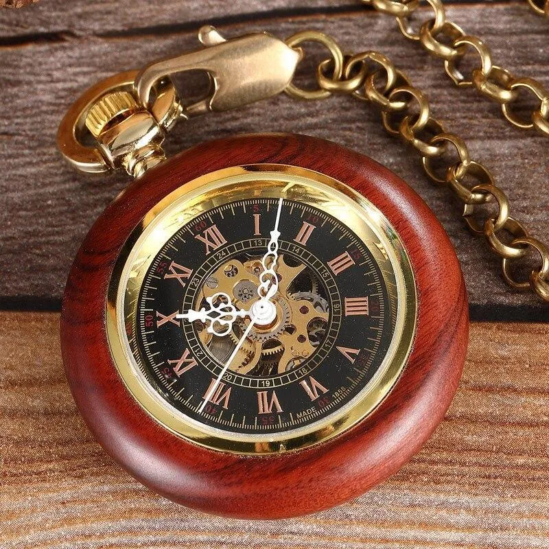 Ansicht 2 — Taschenuhr – Holz