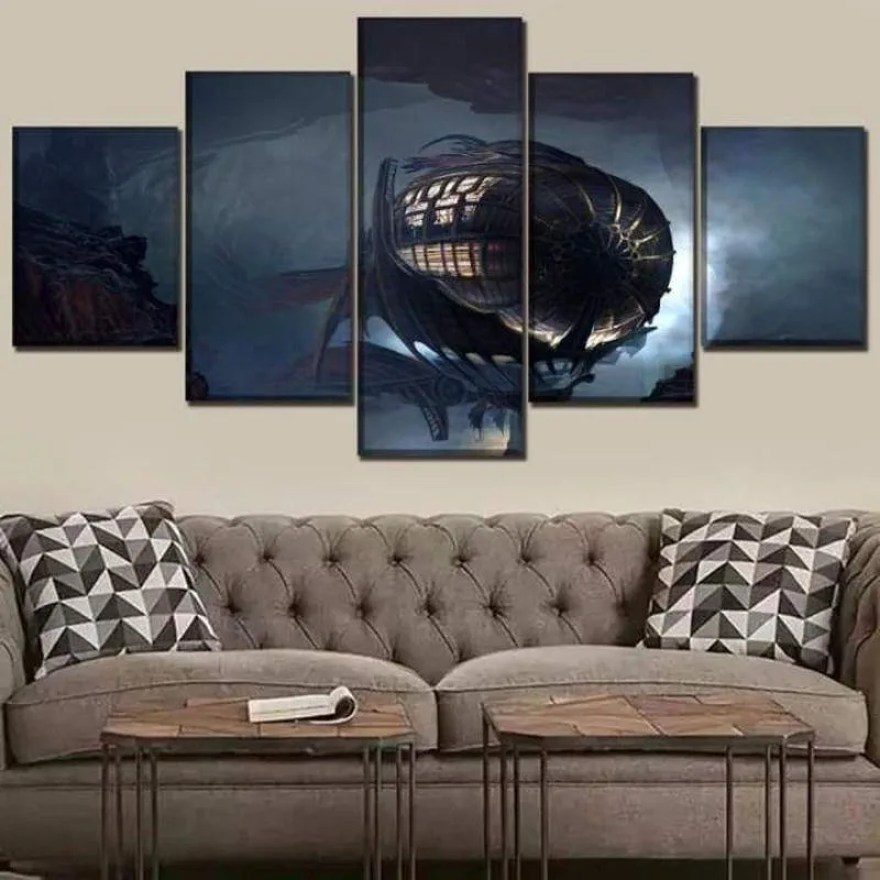 Steampunk-Wandbild – Zeppelin