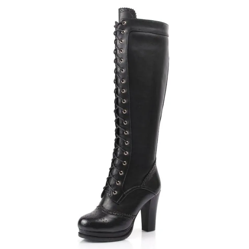 Stiefel – viktorianisch aus Leder & Kunstleder