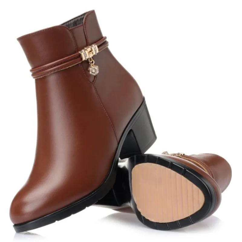 Ansicht 3 — Stiefeletten – aus PU braun Absatz