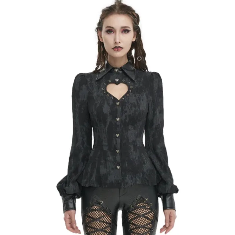 Ansicht 2 — Steampunk-Bluse – Offener Kragen