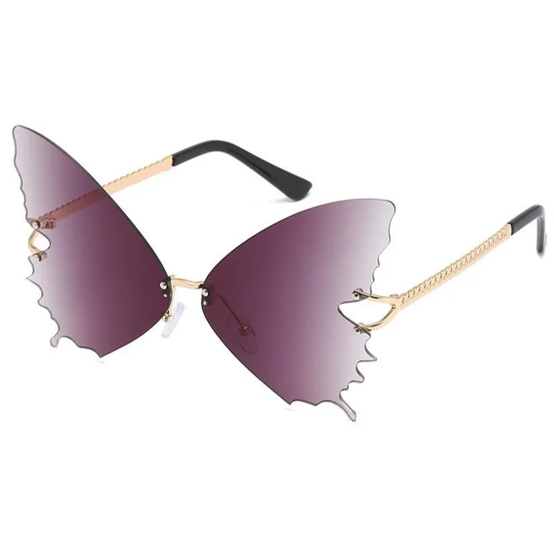 Ansicht 2 — Steampunk-Sonnenbrille – Schmetterlingsform