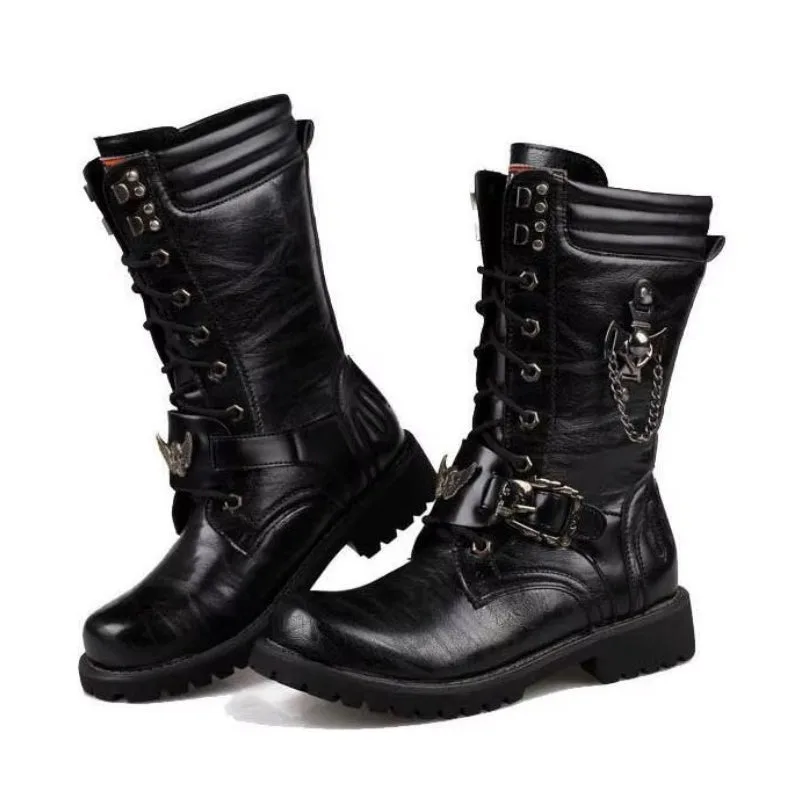 Ansicht 5 — Steampunk-Stiefel – Gothic Totenkopf