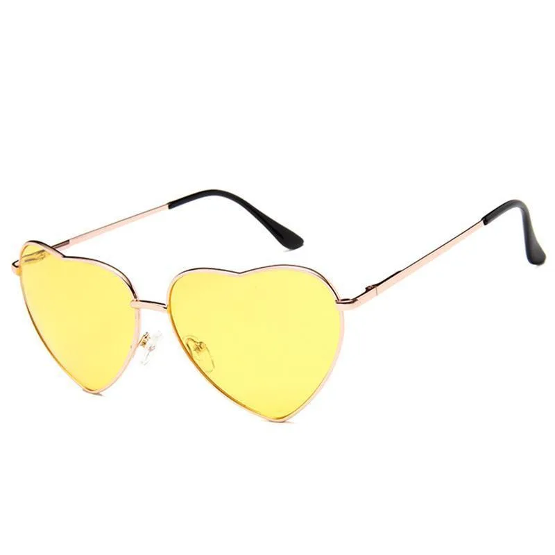 Sonnenbrille – Herz goldfarben