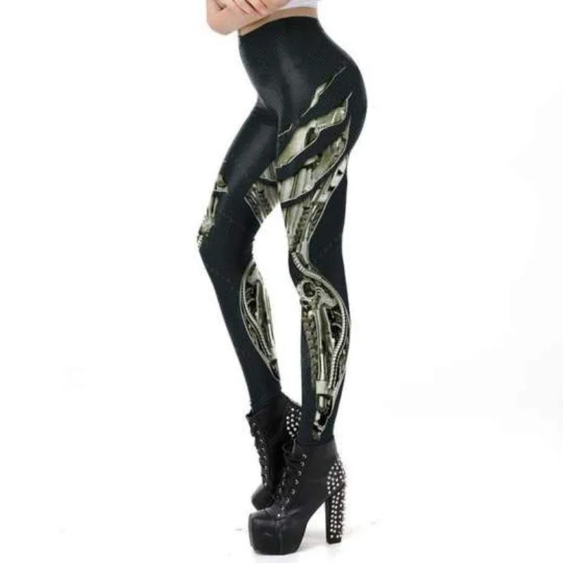 Ansicht 3 — Steampunk-Leggings – schwarz