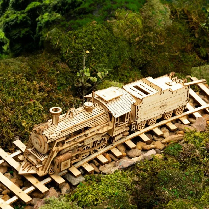 Ansicht 3 — Modellbausatz – Dampflokomotive aus Holz