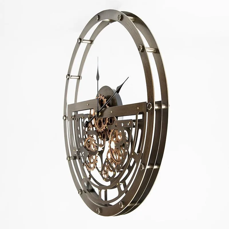 Ansicht 3 — Steampunk-Wanduhr – Industriell