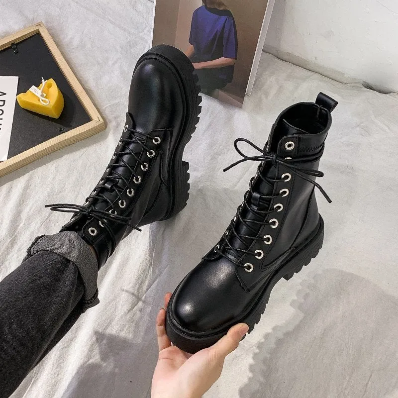 Ansicht 5 — Stiefeletten – Plateau mit Schnürung