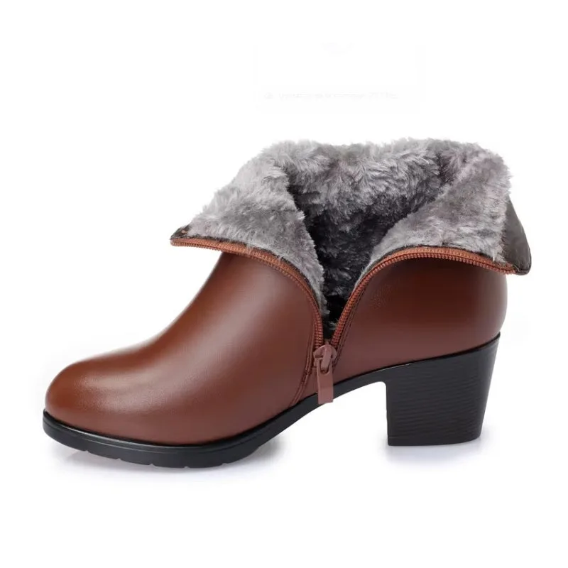 Ansicht 4 — Stiefeletten – aus PU braun Absatz