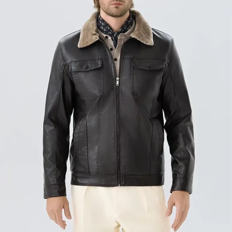 Ansicht 3 — Jacke für Herren – Fliegerstil Kragen Fell