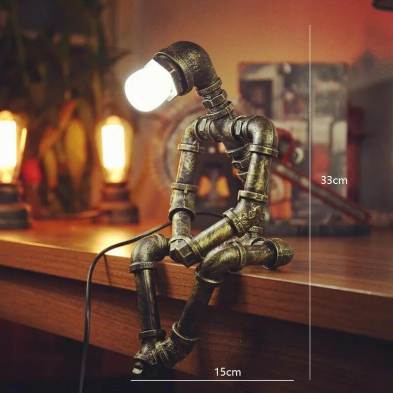 Ansicht 9 — Steampunk-Lampe – Robot