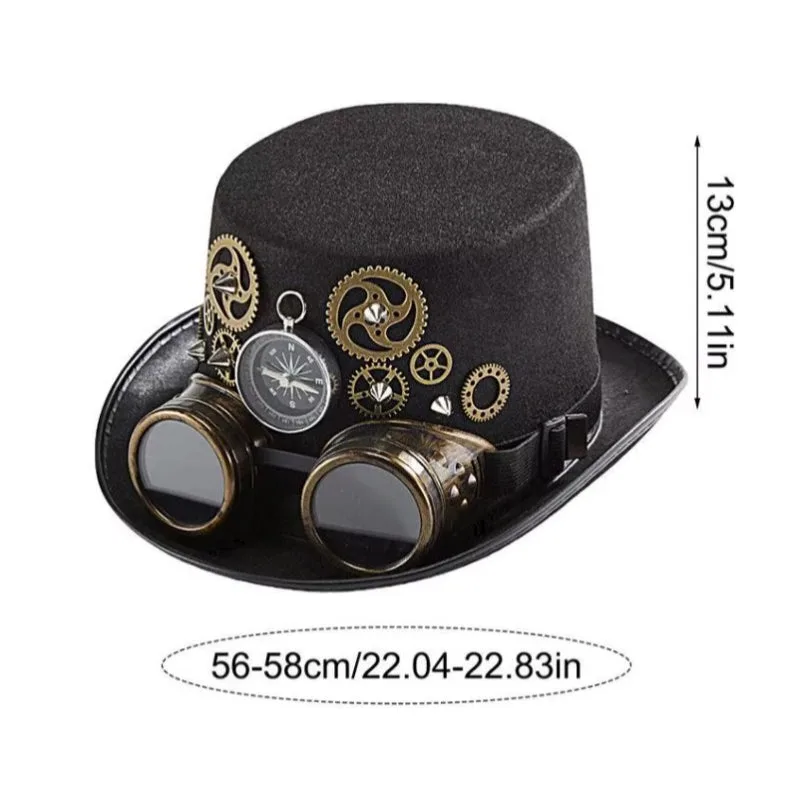 Ansicht 2 — Steampunk-Hut – mit Mechanische Motive