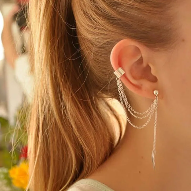Ansicht 2 — Steampunk-Ohrring – Kette und Clip