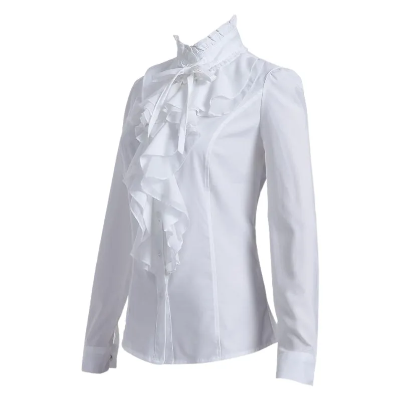 Ansicht 3 — Bluse – weiß viktorianisch mit Jabot